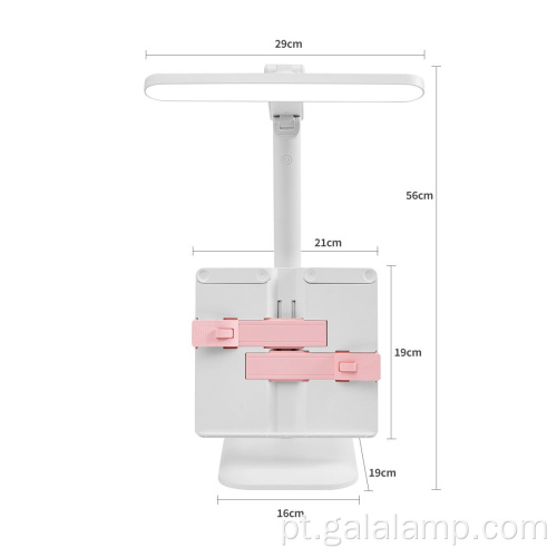 Lâmpada de mesa LED recarregável ajustável